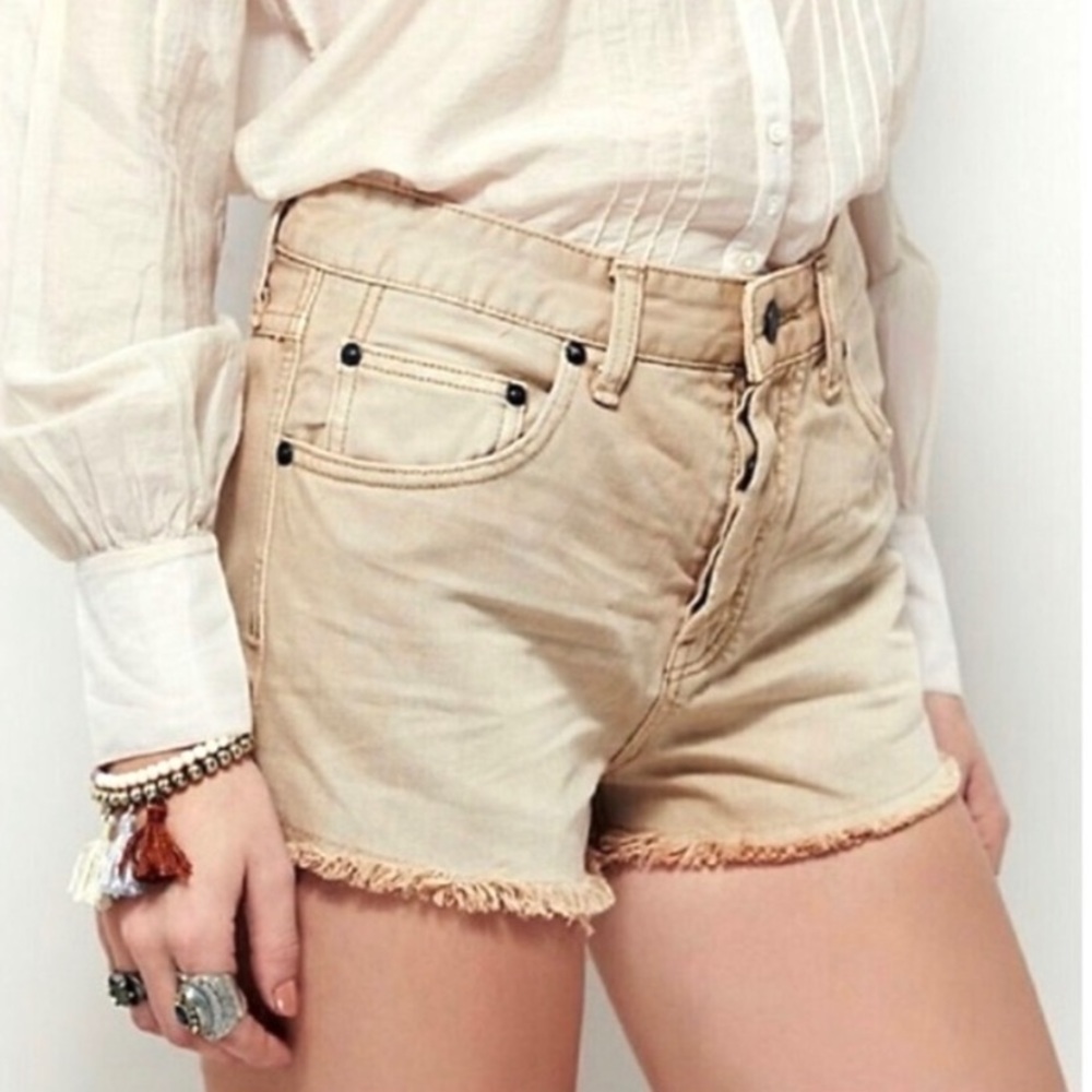 Free People Uptown Denim Cut Off Shorts 28